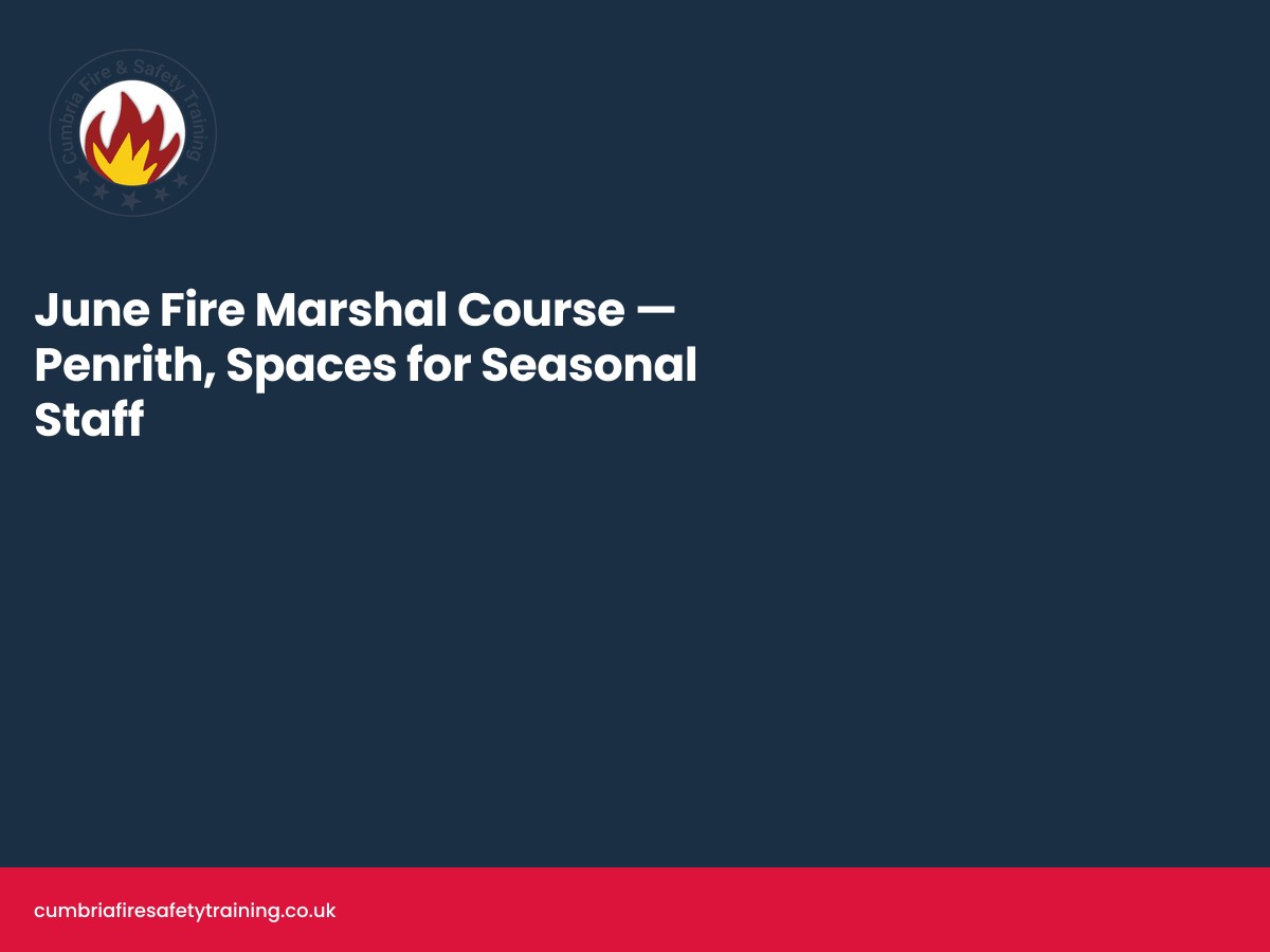 Fire safety training classroom