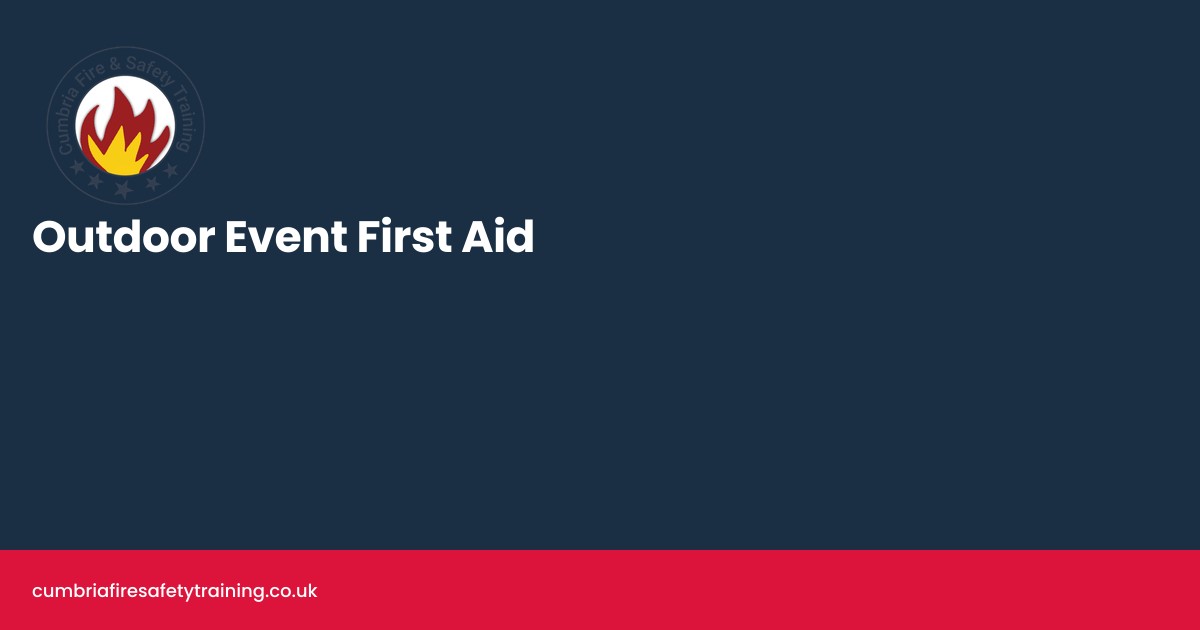Outdoor event catering first aid social image